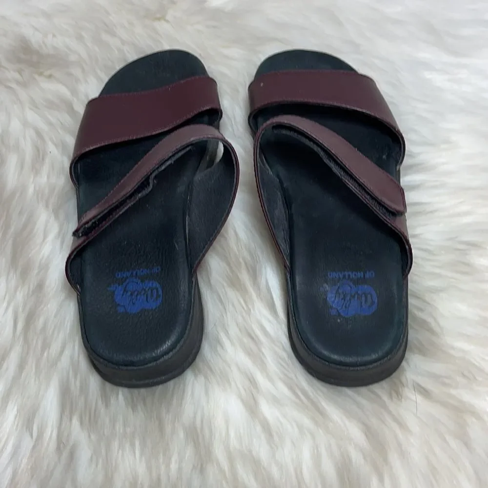 Wolky Brown‎ Leather Slides Sz 39/7.5-8